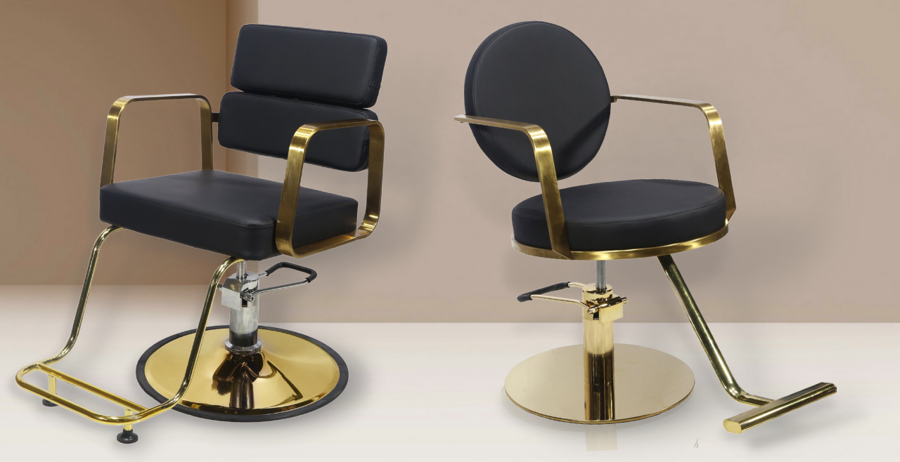 Gold and Black Styling Chairs