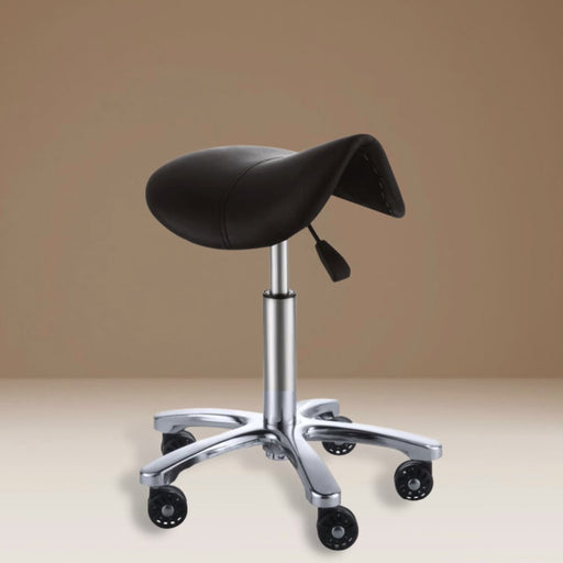 black saddle stool